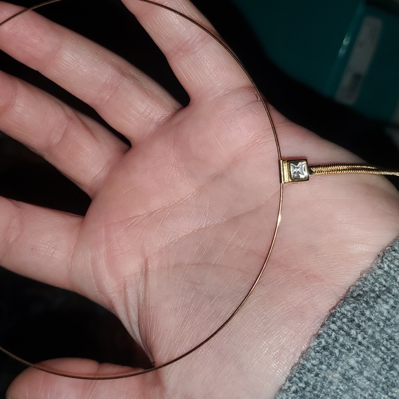 10/$10❤️‍🔥 Choker golden square dangly chain tassel metal necklace - Picture 3 of 5